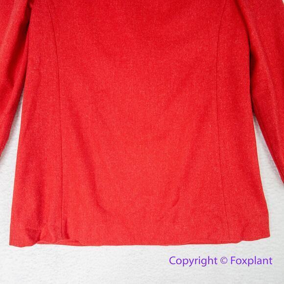 Vintage Pendleton *flawed* 100% Virgin Wool Women’s Red Blazer, size 12 - Picture 11 of 15